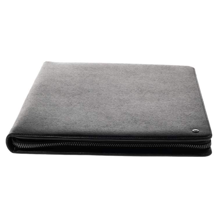 مملوكة مسبقًا MontBlanc Black Leather 4810 Westside Zip Notepad