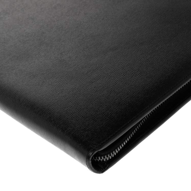 مملوكة مسبقًا MontBlanc Black Leather 4810 Westside Zip Notepad