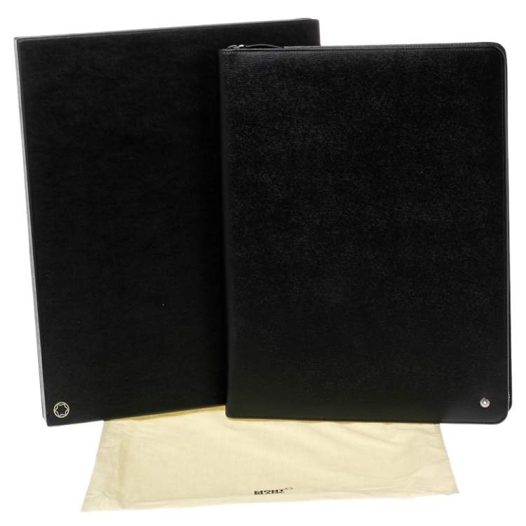 مملوكة مسبقًا MontBlanc Black Leather 4810 Westside Zip Notepad