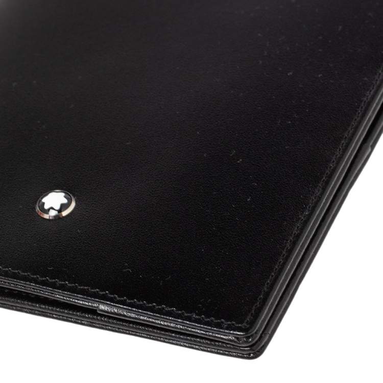 Pre Owned Montblanc Black Leather Meisterstuck Bifold Passport Holder