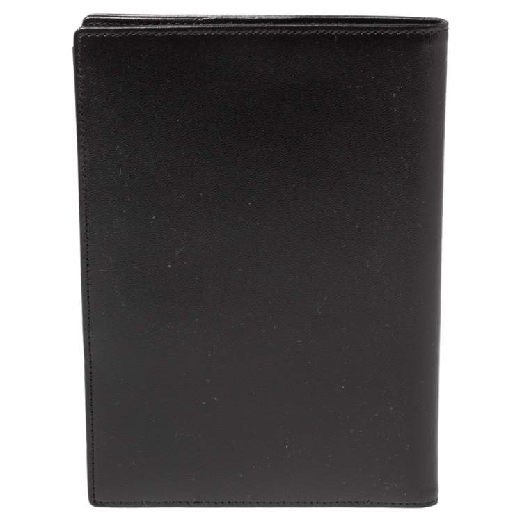Pre Owned Montblanc Black Leather Meisterstuck Bifold Passport Holder