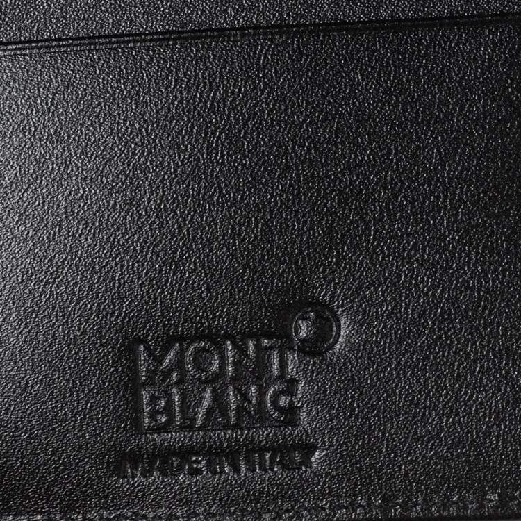 Pre Owned Montblanc Black Leather Meisterstuck Bifold Passport Holder