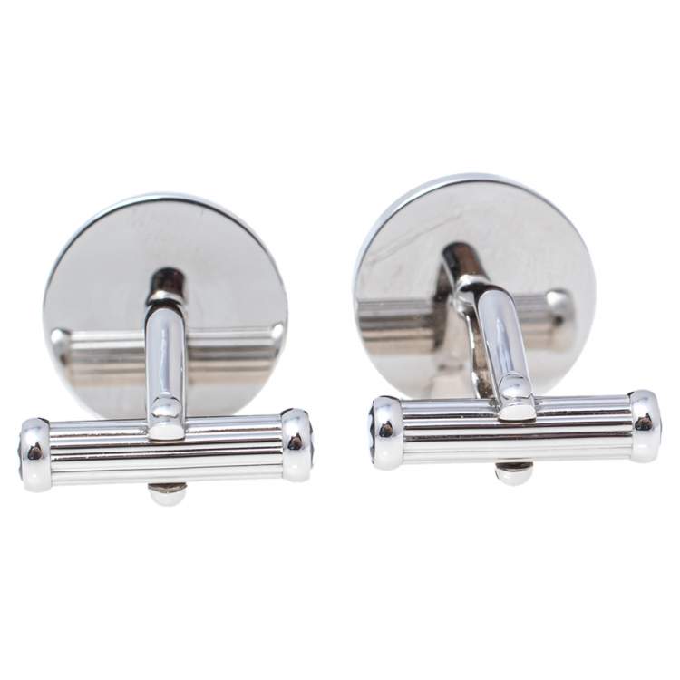مملوكة مسبقًا Montblanc Meisterstuck Mother of Pearl Silver Tone Cufflinks
