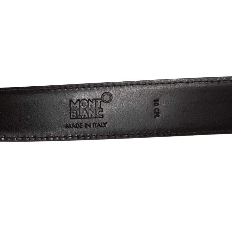 مملوكة مسبقًا Montblanc Brown Leather Classic Line Buckle Belt Size 115CM