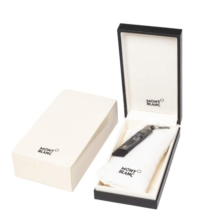 Pre Owned Montblanc Black Leather Westside Key Fob