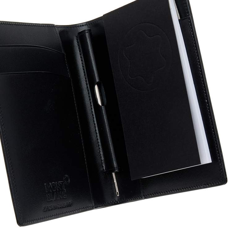 Pre Owned Montblanc Black Leather Meisterstück Pocket Notebook