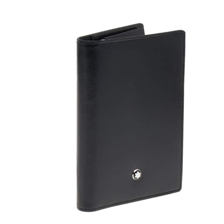 Pre Owned Montblanc Black Leather Meisterstück Pocket Notebook