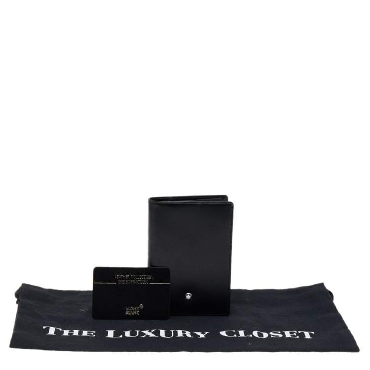 Pre Owned Montblanc Black Leather Meisterstück Pocket Notebook