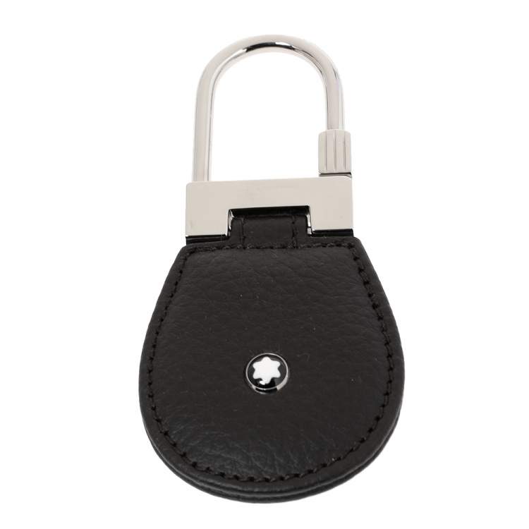 Pre Owned Montblanc Black Leather Westside Key Fob Loop