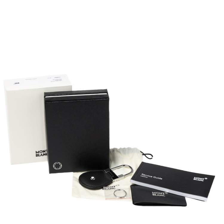 Pre Owned Montblanc Black Leather Westside Key Fob Loop