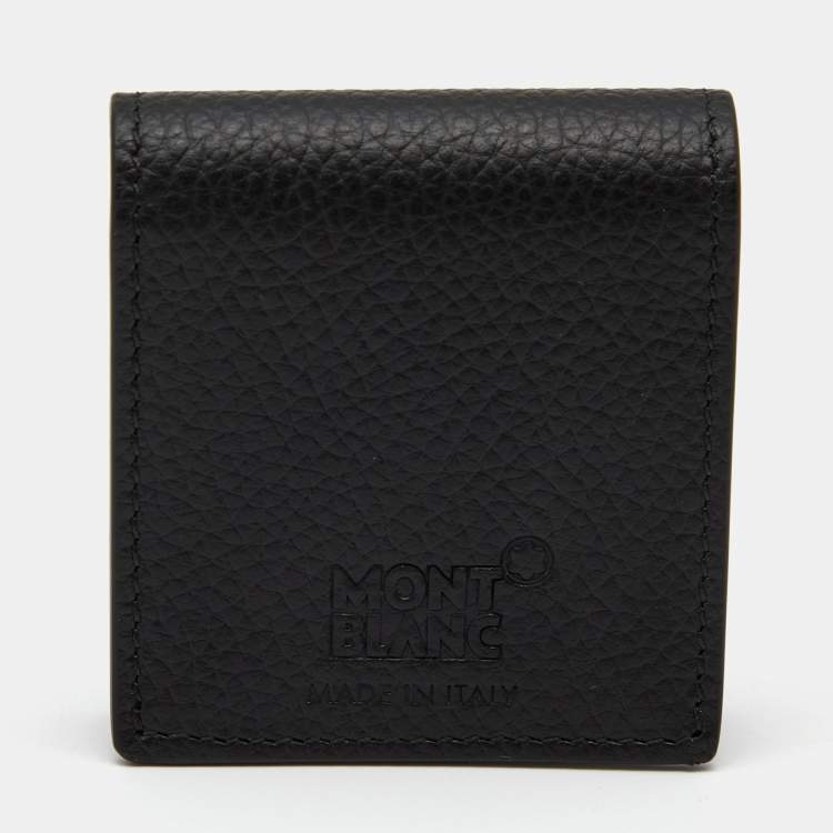 Pre Owned Montblanc Black Leather Meisterstuck Cufflinks Case
