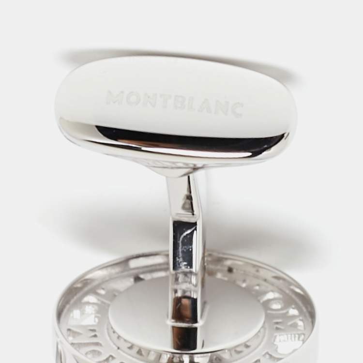 Pre Owned Montblanc Essential Sartorial  Sterling Silver Round Cufflinks