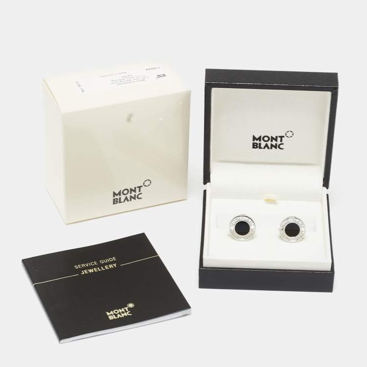 Pre Owned Montblanc Essential Sartorial  Sterling Silver Round Cufflinks