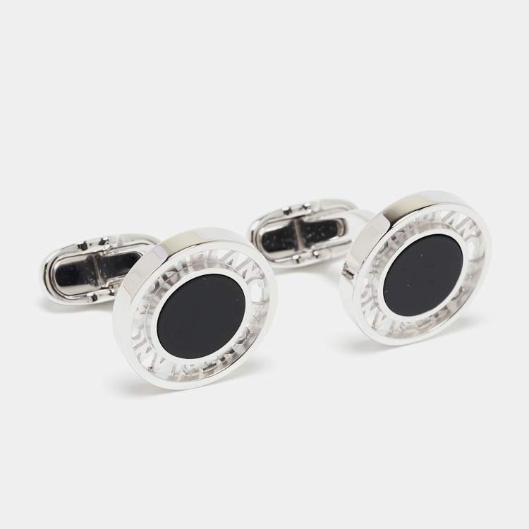 Pre Owned Montblanc Essential Sartorial  Sterling Silver Round Cufflinks