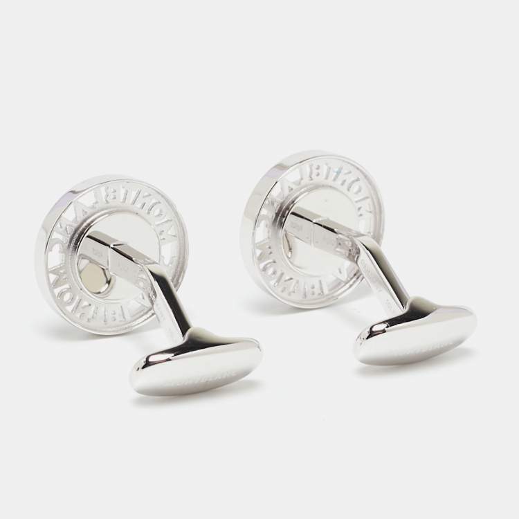 Pre Owned Montblanc Essential Sartorial  Sterling Silver Round Cufflinks