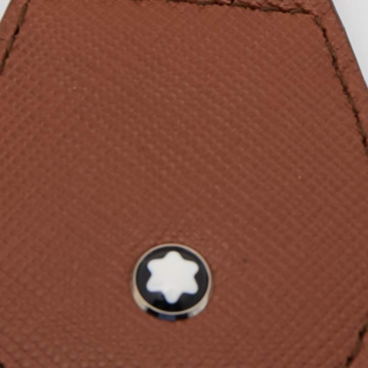 Pre Owned Montblanc Brown Leather Meisterstuck Key Fob 
