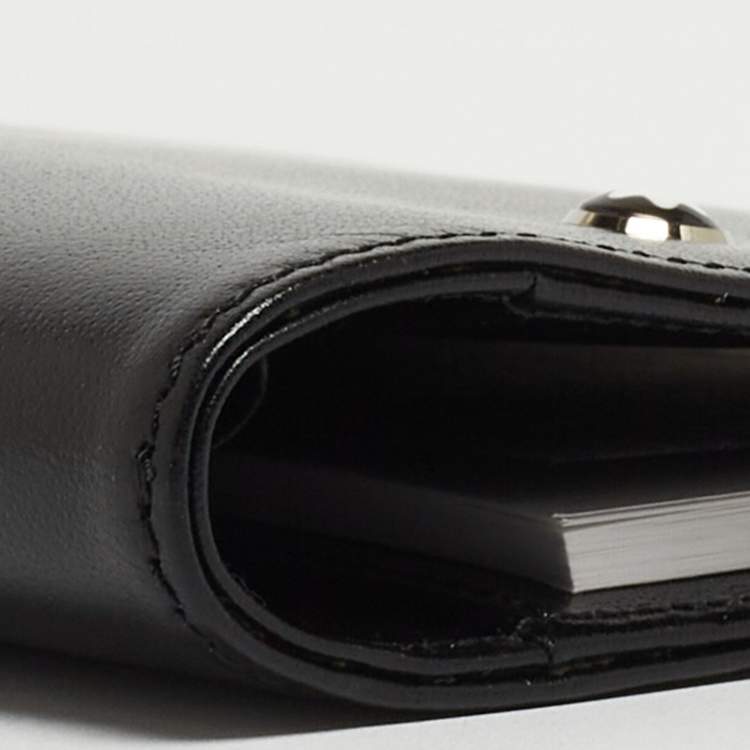 Pre Owned Montblanc Black Leather Meisterstück Pocket Notebook