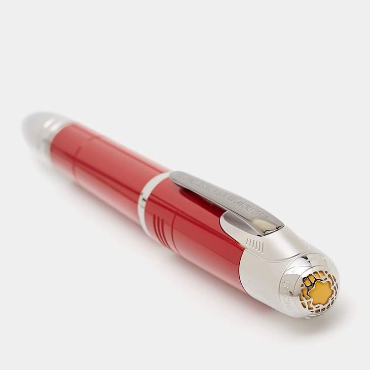 Pre Owned Montblanc Great Characters Enzo Ferrari Special Edition Resin SIlver Tone Rollerball Pen