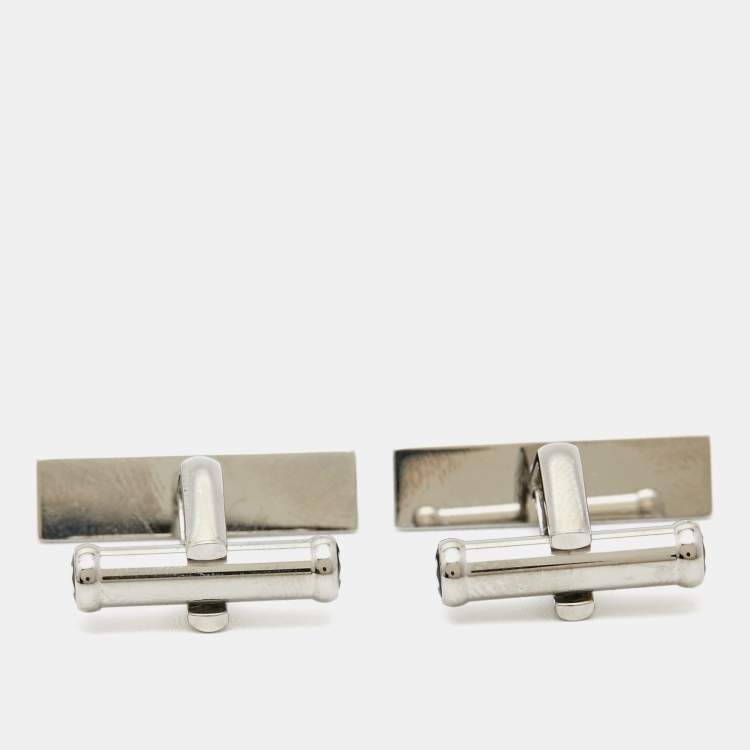 Pre Owned Montblanc Enamel Stainless Steel Cufflinks
