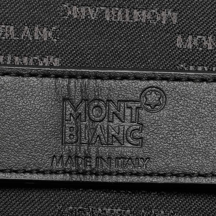 Pre Owned Montblanc Black Nylon and Leather Nightflight Tie Case
