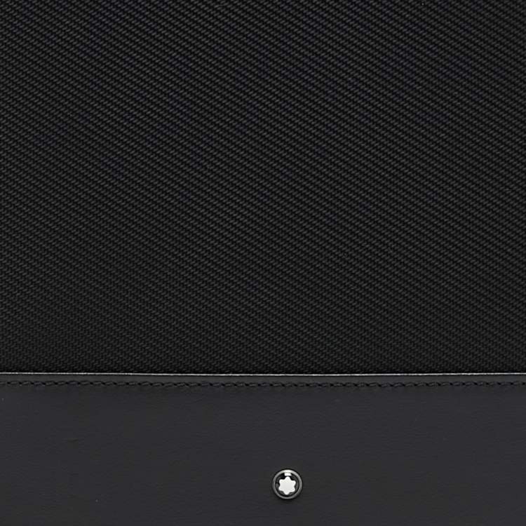 Pre Owned Montblanc Black Nylon and Leather Nightflight Tie Case
