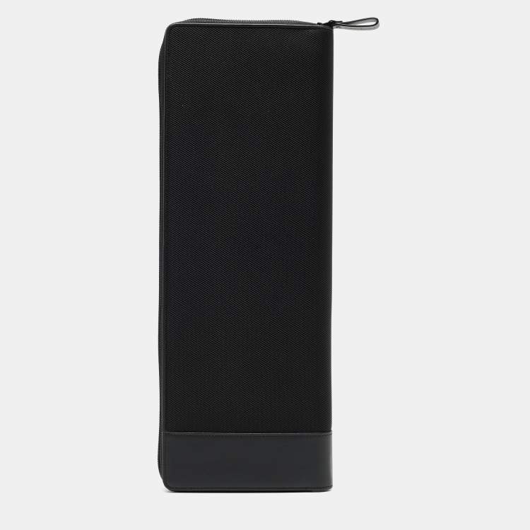 Pre Owned Montblanc Black Nylon and Leather Nightflight Tie Case