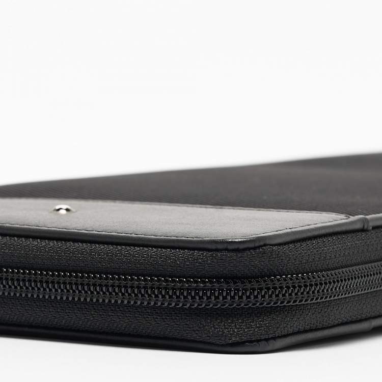 Pre Owned Montblanc Black Nylon and Leather Nightflight Tie Case