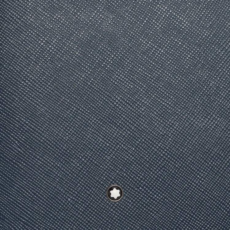 Pre Owned Montblanc Navy Blue Leather Sartorial Passport Holder