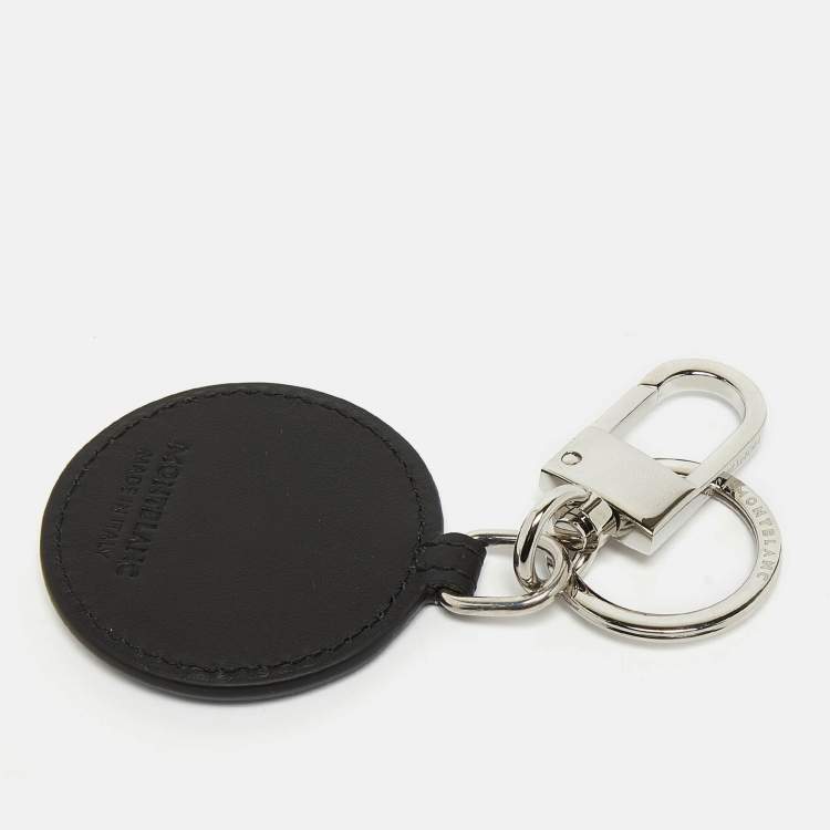 Pre Owned Montblanc Blue Soft Grain Leather Meisterstuck Steering Wheel Key Fob