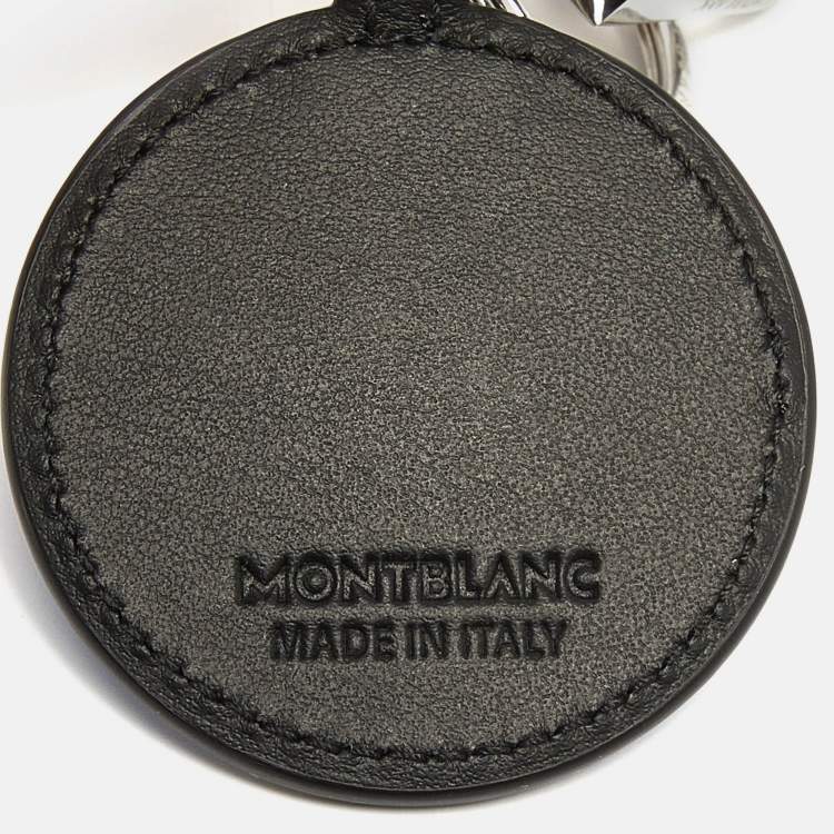 Pre Owned Montblanc Blue Soft Grain Leather Meisterstuck Steering Wheel Key Fob