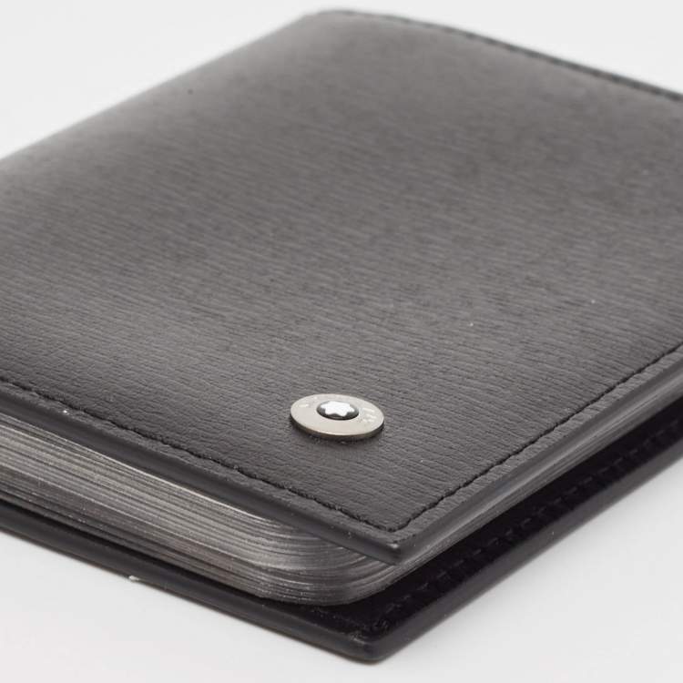 Pre Owned Montblanc Black Leather Sartorial Business Card Holder
