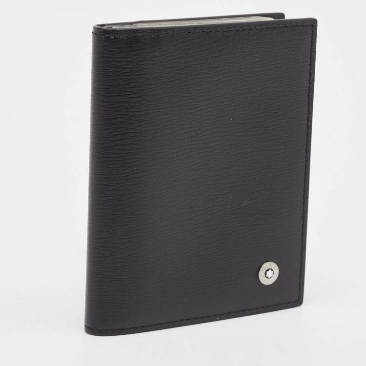 Pre Owned Montblanc Black Leather Sartorial Business Card Holder