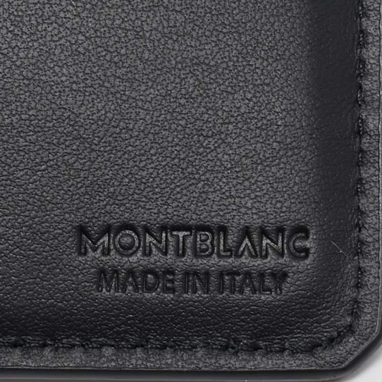 Pre Owned Montblanc Black Leather Urban Spirit 6CC Bifold Wallet