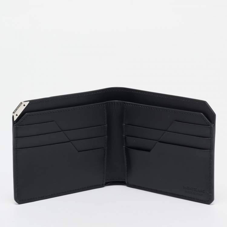 Pre Owned Montblanc Black Leather Urban Spirit 6CC Bifold Wallet