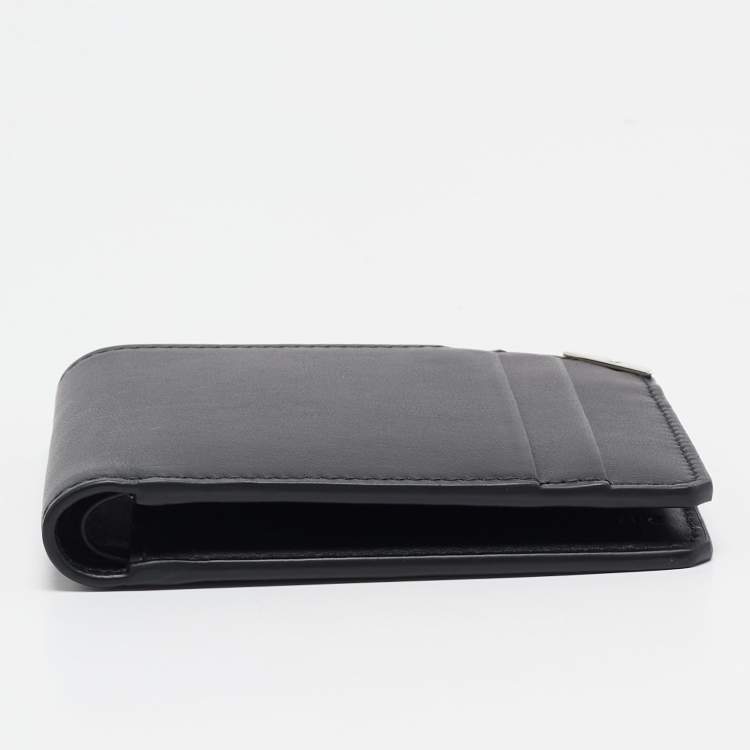 Pre Owned Montblanc Black Leather Urban Spirit 6CC Bifold Wallet