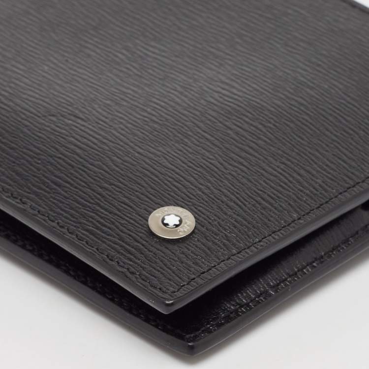 Pre Owned Montblanc Black Leather Westside 8CC Bifold Wallet