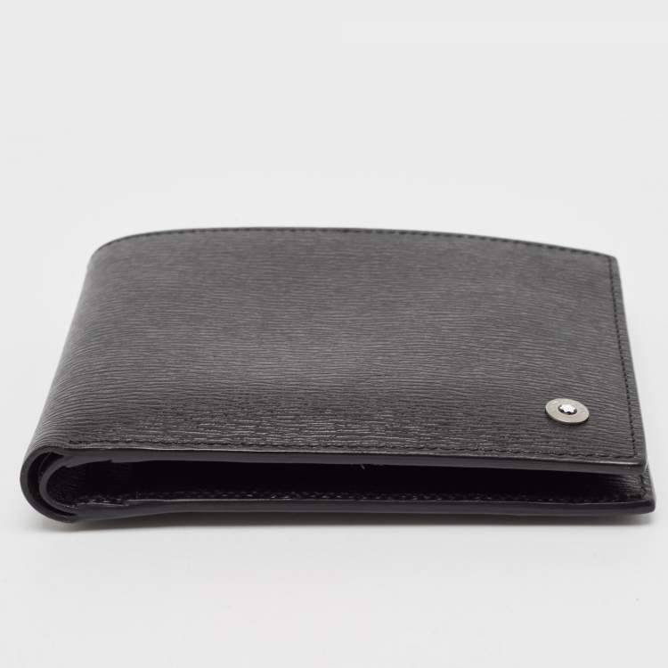 Pre Owned Montblanc Black Leather Westside 8CC Bifold Wallet