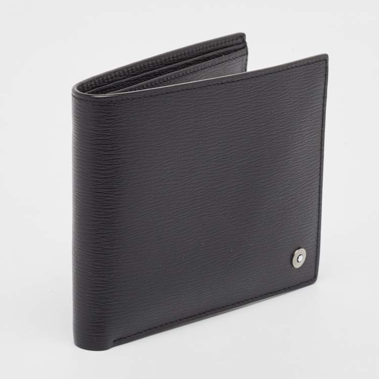 Pre Owned Montblanc Black Leather Westside 8CC Bifold Wallet