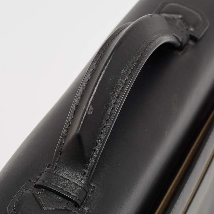 Pre Owned Montblanc Black Leather Urban Spirit Double Gusset Briefcase