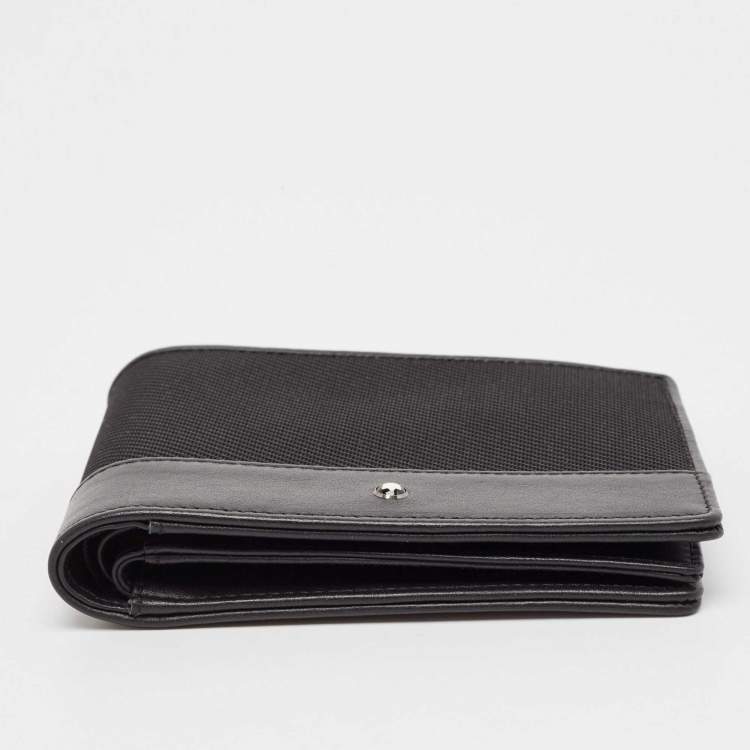 Pre Owned Montblanc Black Nylon and Leather Nightflight Bifold Wallet