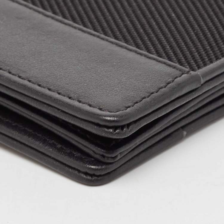 Pre Owned Montblanc Black Nylon and Leather Nightflight Bifold Wallet