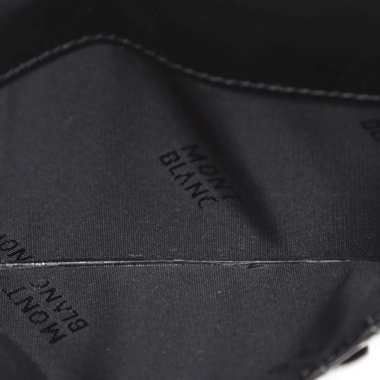 Pre Owned Montblanc Black Leather Meisterstuck Bifold Card Holder