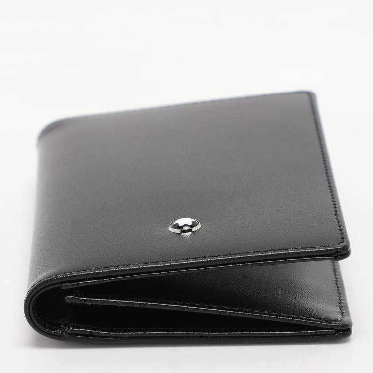 Pre Owned Montblanc Black Leather Meisterstuck Bifold Card Holder