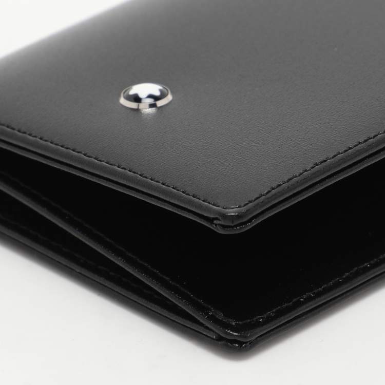 Pre Owned Montblanc Black Leather Meisterstuck Bifold Card Holder