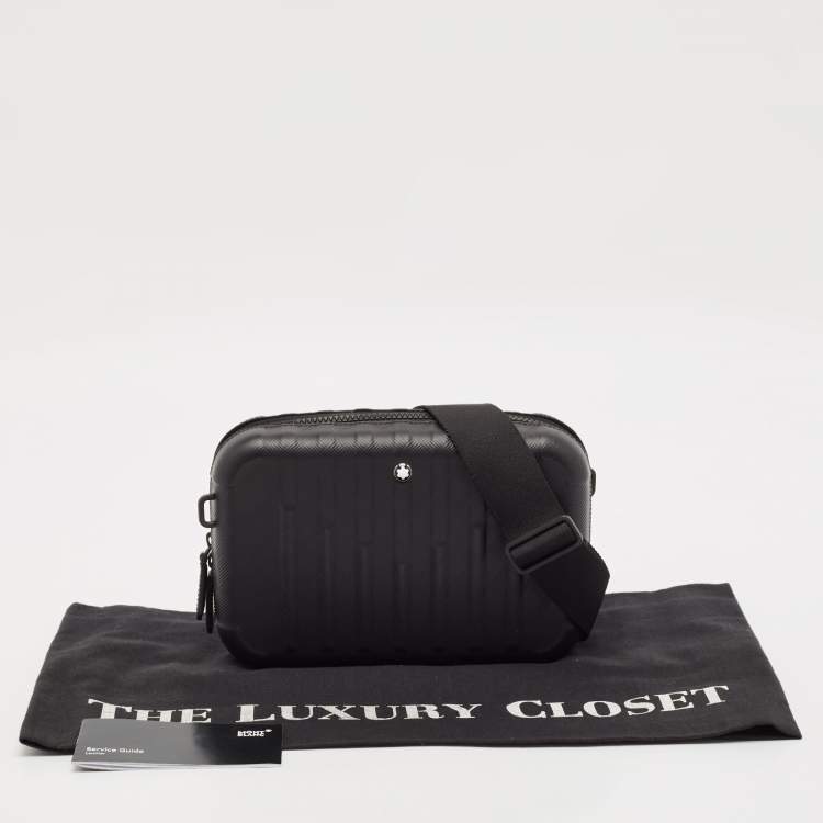 Pre Owned Montblanc Black Textured Leather Extreme 3.0 Travel Case