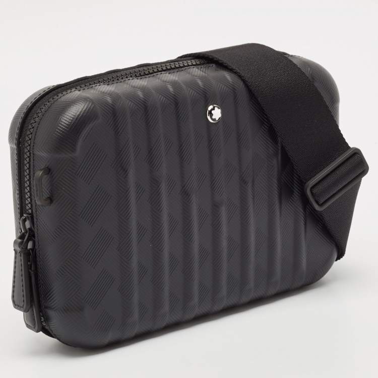Pre Owned Montblanc Black Textured Leather Extreme 3.0 Travel Case