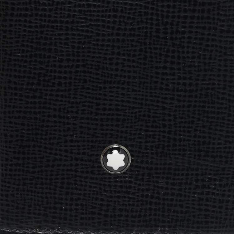 Pre Owned Montblanc Black Leather Meisterstuck Business Card Holder Set of 2