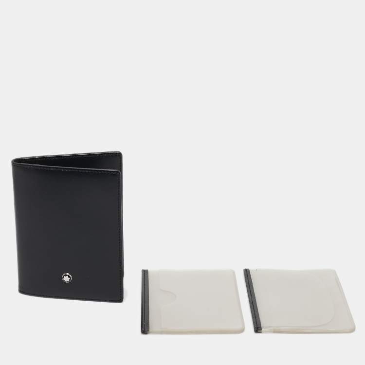 Pre Owned Montblanc Black Leather Meisterstuck Business Card Holder