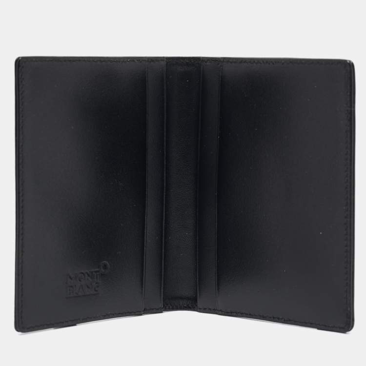Pre Owned Montblanc Black Leather Meisterstuck Business Card Holder