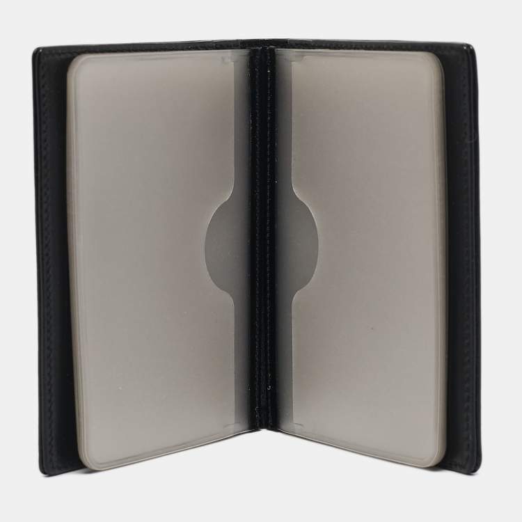 Pre Owned Montblanc Black Leather Meisterstuck Business Card Holder